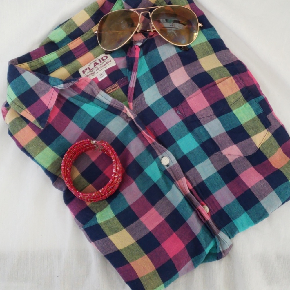 Colorful plaid shirt